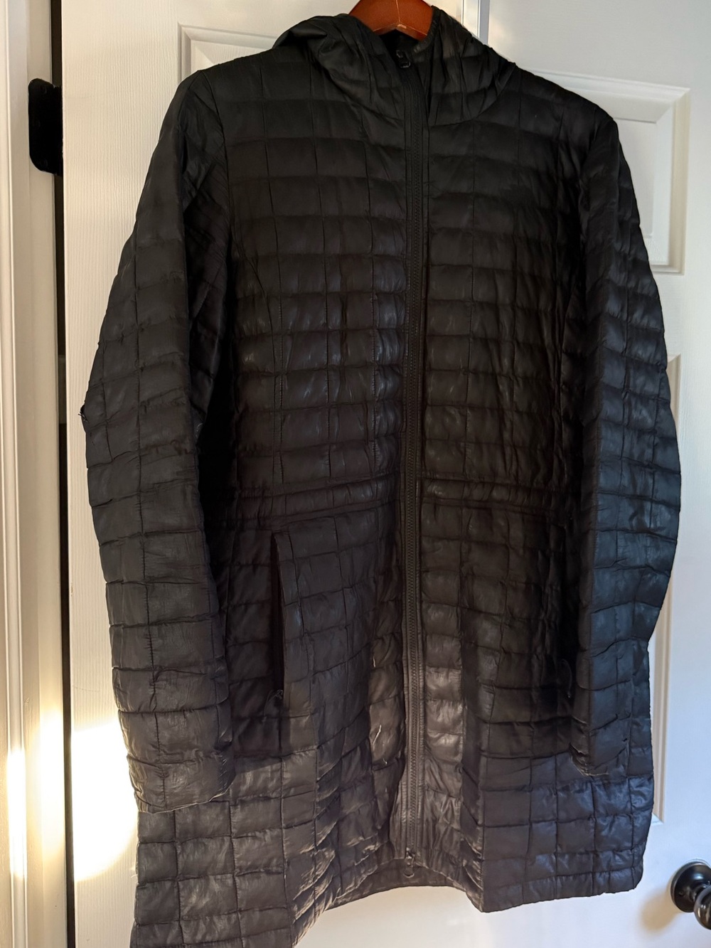 The North Face ThermoBall Eco Hooded Full Zip Mid-Length Puffer Jacket size XL - Picture 3 of 12